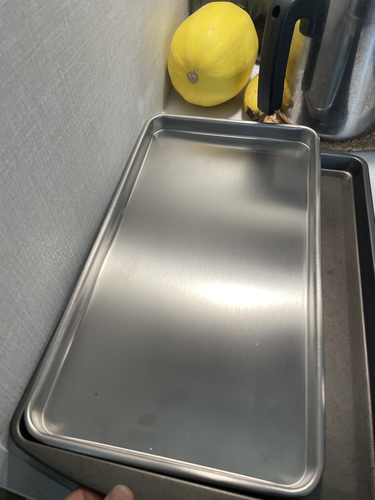 Medium Metal Trays for Harvest Right Freeze Dryer, 5 Pack, Heavy Duty 304 Stainless Steel, One-Piece Design, Warp Resistant, Dishwasher Safe Replacement, Exact Fit 18 x 7.5 x 0.75 in customer photo 2