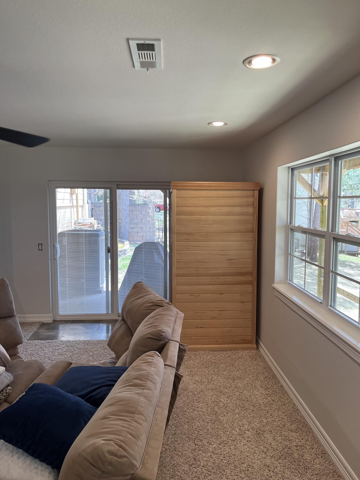Kanlanth 1 Person Far Infrared Sauna, Low EMF Indoor Dry Home Sauna, 950W customer photo 1