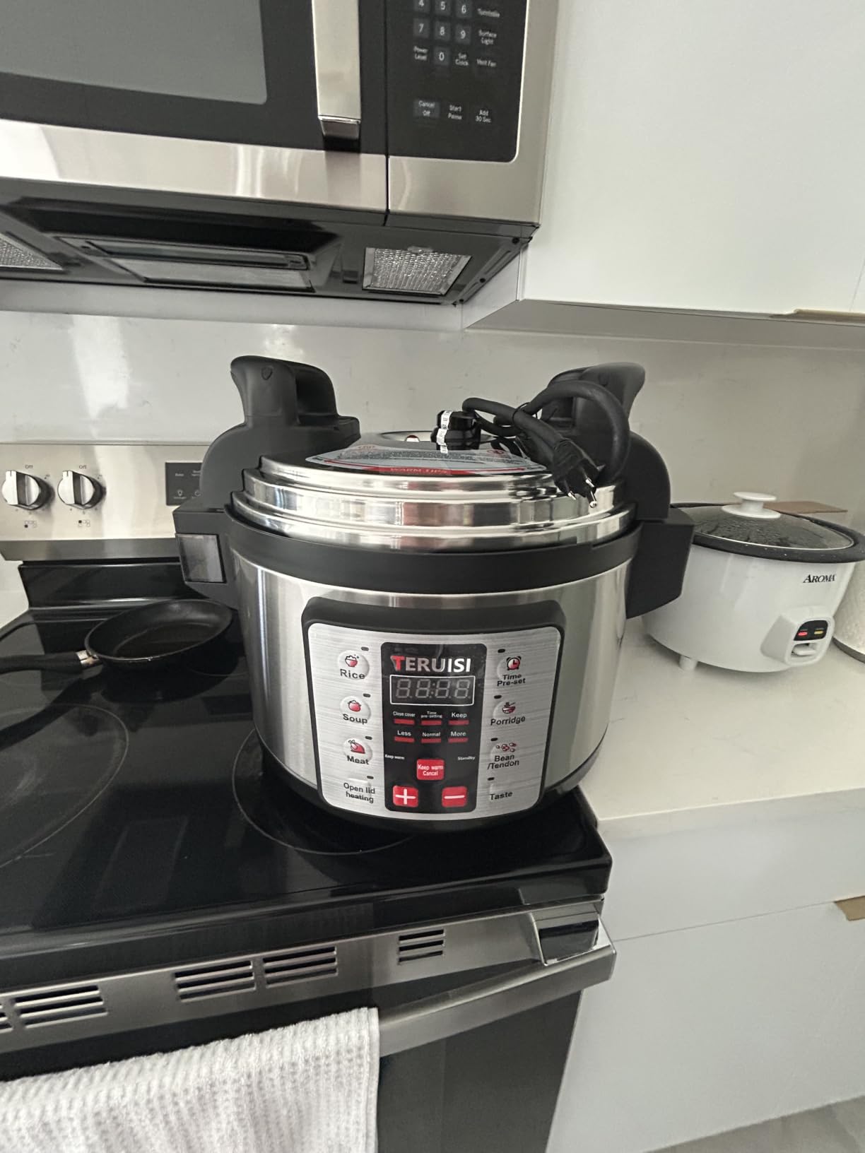 19QT/18L Commercial Pressure Cooker, 8-in-1 Multifunctional Large Pressure Cookers, 1700W Electric Pressure Canner with CE Certified, Non-stick, Slow Cooker Rice Maker for 32-42 People,120V customer photo 2