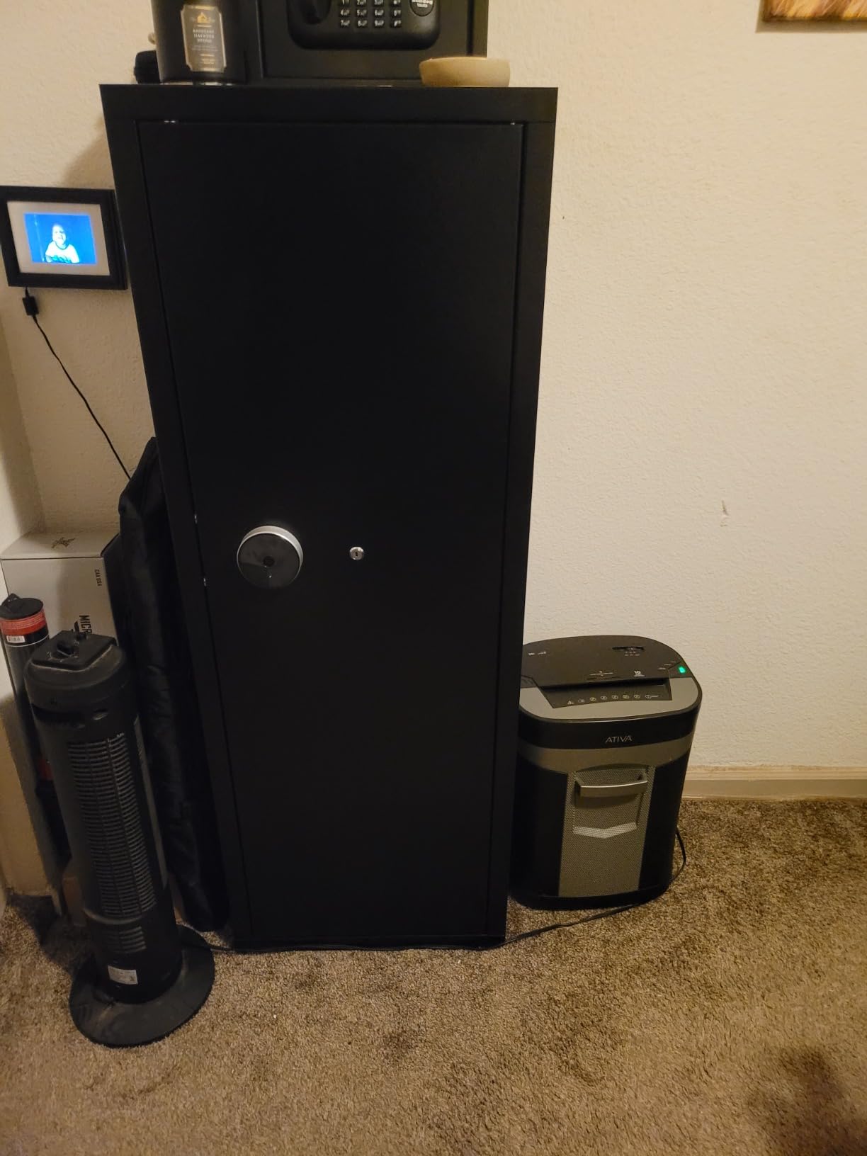 INTERGREAT Gun safes,Black Rifle Safe,Gun Safes for Home Rifle and Pistols, Long Gun Safe for Rifle Shotgun for Home,Quick Access Rifle Safes,Adjustable Gun Racks, Easy Assemble(8-12 Guns) customer photo 2
