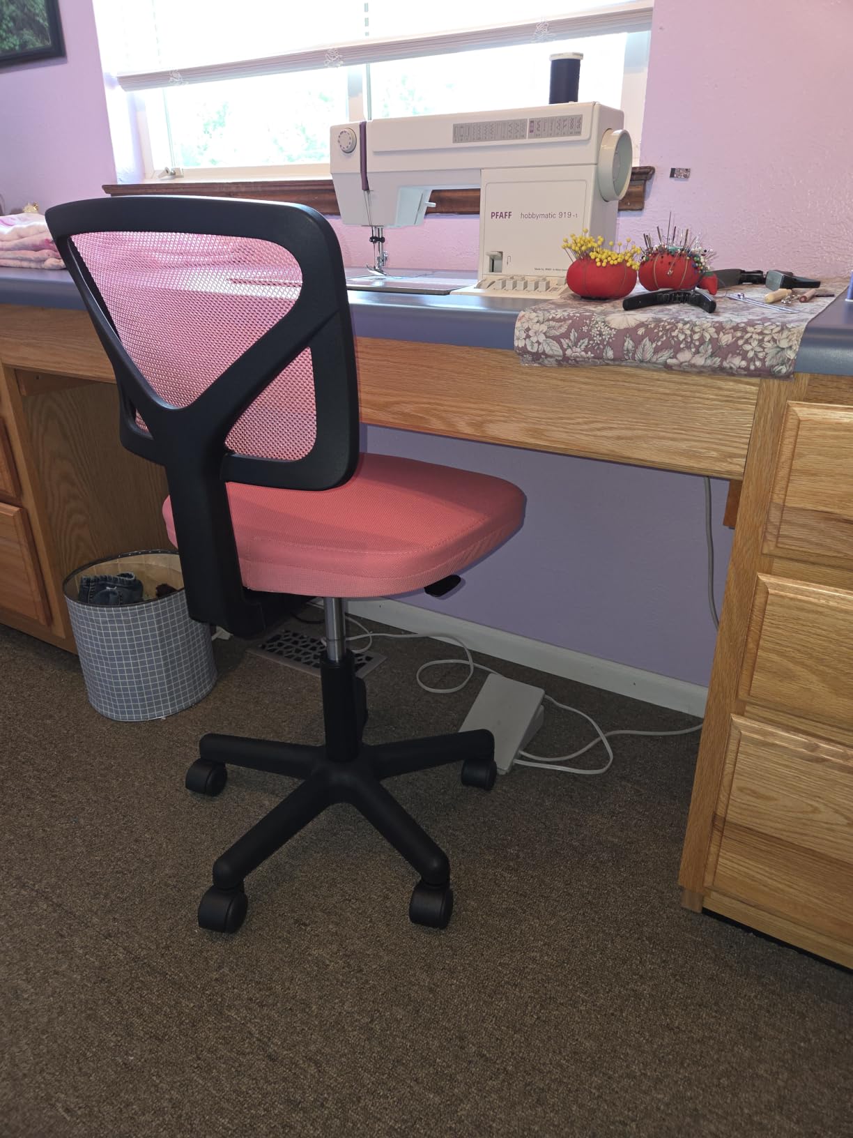Sweetcrispy Small Armless Desk Chair, Mesh Rolling Office Chairs customer photo 1