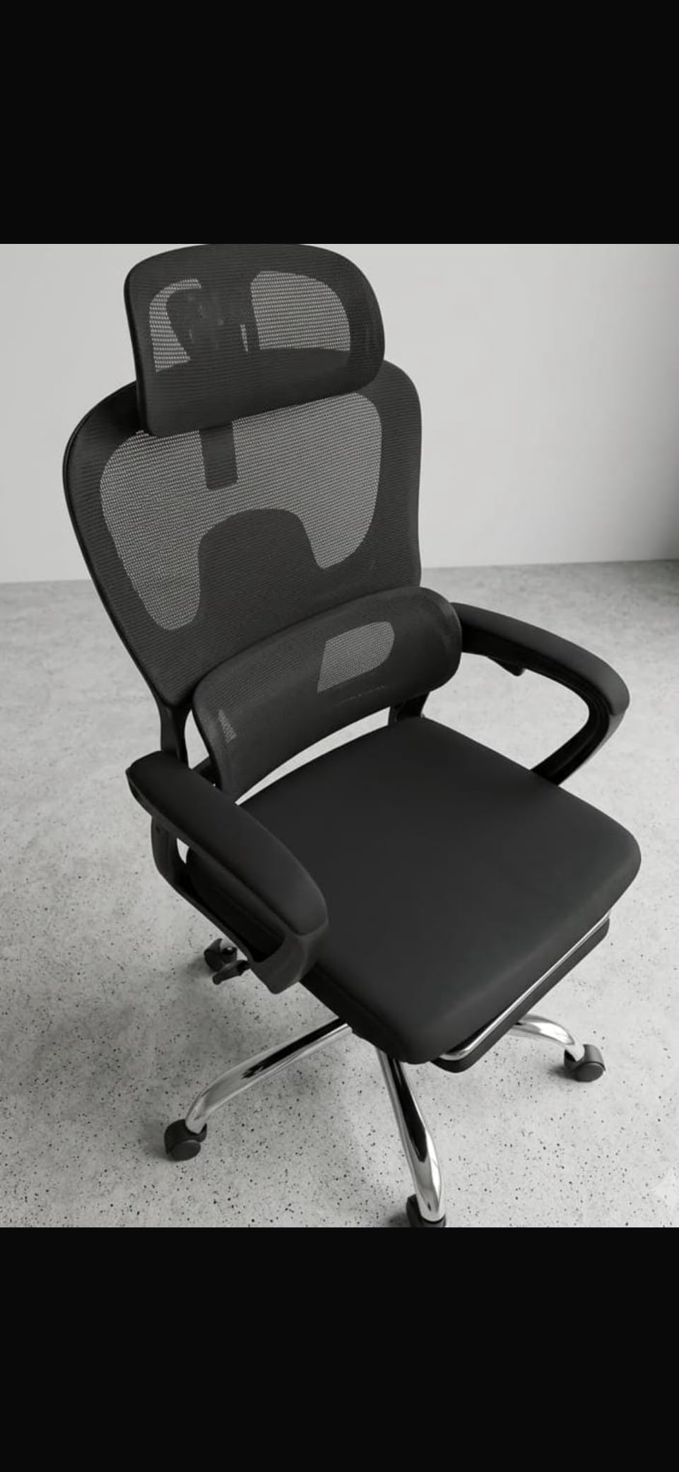 Ergonomic Office Chair with Footrest, 90-145° Reclining Mesh Desk Chair customer photo 1