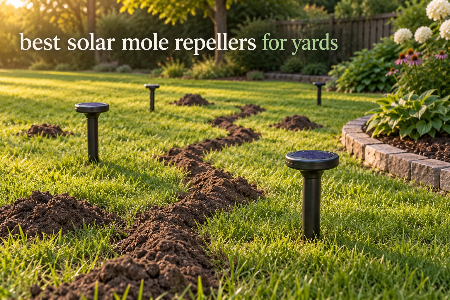 best solar mole repellers for yards