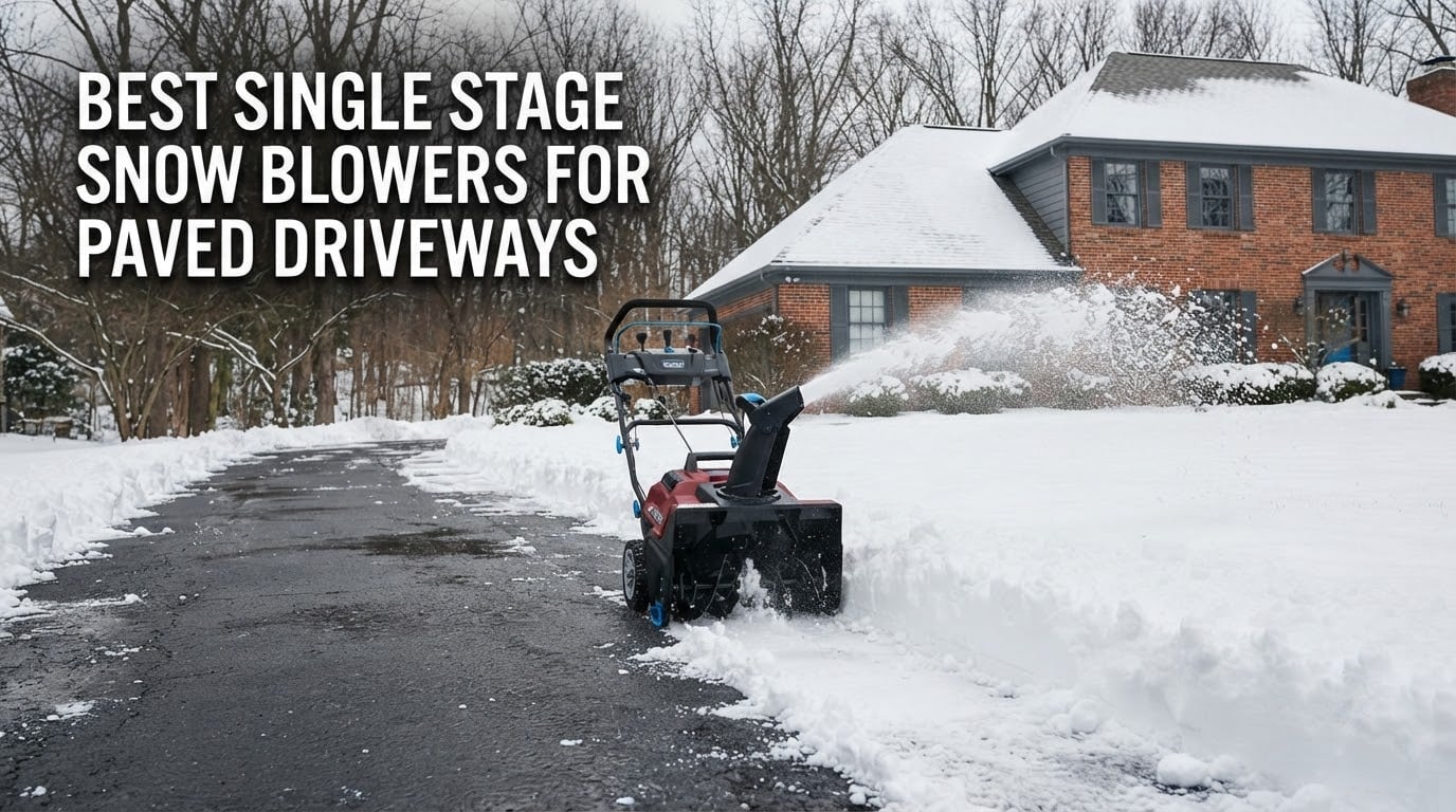 best single stage snow blowers for paved driveways