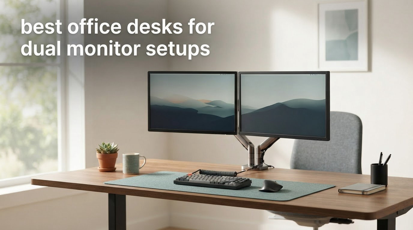 best office desks for dual monitor setups