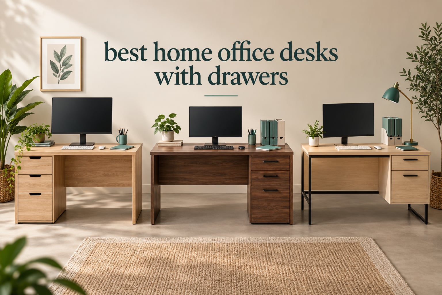 best home office desks with drawers